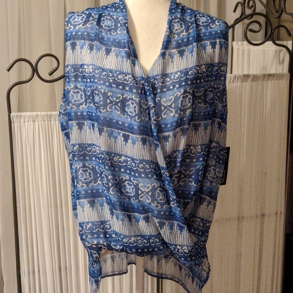 🇨🇦 Sz 16 Bianca Nygärd Georgette Pullover Blouse